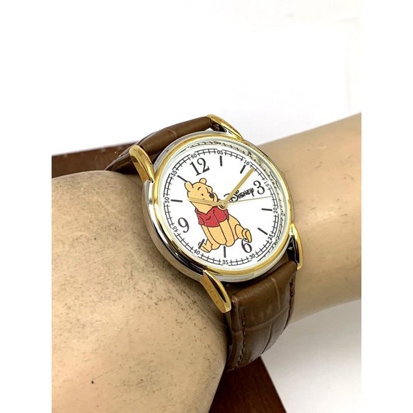 Disney Winnie the Pooh Womens Watch White Dial Quartz Brown Leather Band… - Picture 6 of 14